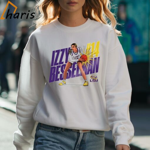 Izzy Besselman Lsu Tigers Basketball Cartoon Shirt