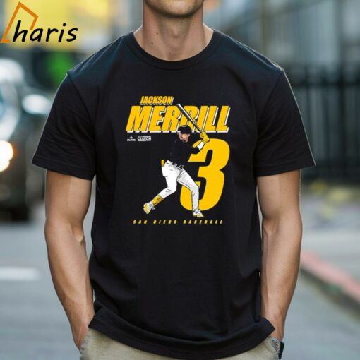 Jackson Merrill #3 Player San Diego Baseball T-shirt