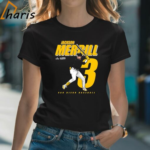 Jackson Merrill #3 Player San Diego Baseball T-shirt