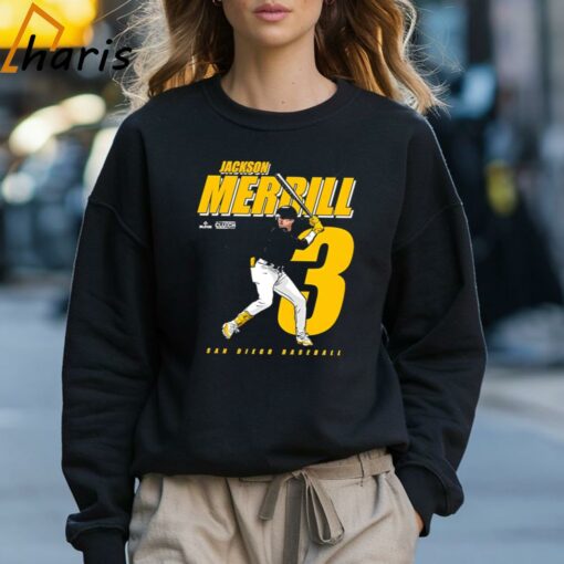 Jackson Merrill #3 Player San Diego Baseball T-shirt