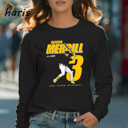 Jackson Merrill #3 Player San Diego Baseball T-shirt