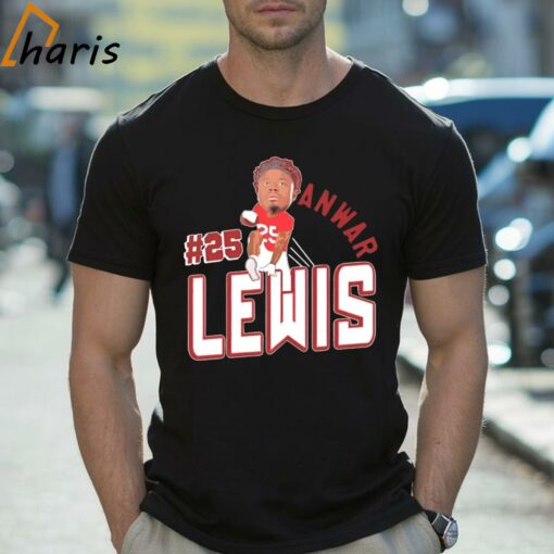 Jacksonville State Gamecocks Anwar Lewis 25 Cartoon Shirt