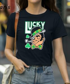 Jayson Tatum Wearing Lucky Celtics 2024 Shirt