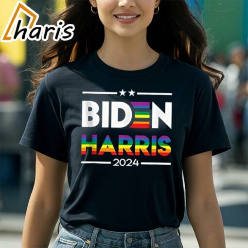 Joe Biden Kamala Harris 2024 Rainbow Gay Pride LGBT Shirt