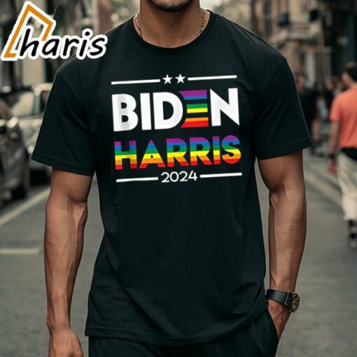 Joe Biden Kamala Harris 2024 Rainbow Gay Pride LGBT Shirt