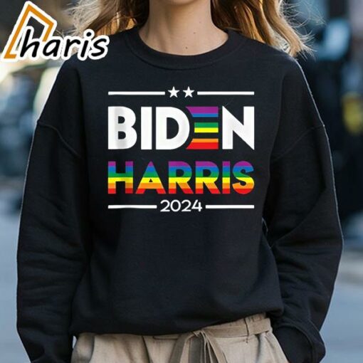 Joe Biden Kamala Harris 2024 Rainbow Gay Pride LGBT Shirt