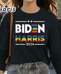 Joe Biden Kamala Harris 2024 Rainbow Gay Pride LGBT Shirt 5
