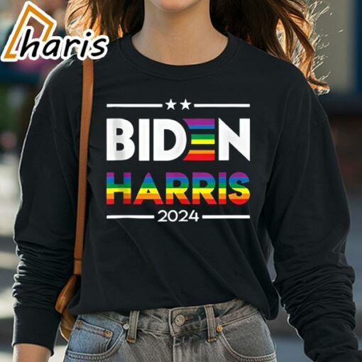 Joe Biden Kamala Harris 2024 Rainbow Gay Pride LGBT Shirt