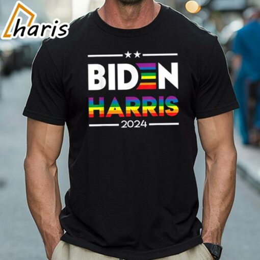 Joe Biden Kamala Harris 2024 Rainbow Gay Pride LGBT T-shirt