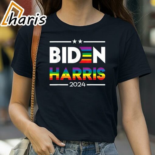 Joe Biden Kamala Harris 2024 Rainbow Gay Pride LGBT T-shirt