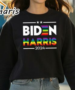 Joe Biden Kamala Harris 2024 Rainbow Gay Pride LGBT T shirt 3