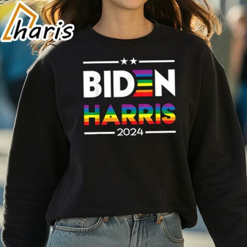 Joe Biden Kamala Harris 2024 Rainbow Gay Pride LGBT T-shirt