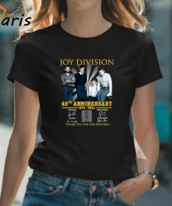 Joy Division 48th Anniversary 1976-2024 Thank You For The Memories Signatures T-shirt