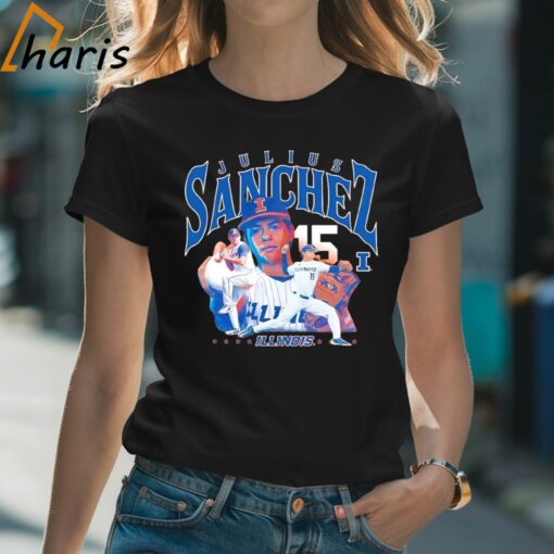 Julius Sanchez Illinois NCAA Baseball Player Shirt