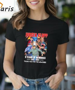Jurgen Klopp 9 Years Of Memories 2015-2024 Thank You For The Memories Shirt