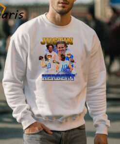Justin Herbert Los Angeles Chargers Retro Shirt 4 Justin Herbert Los Angeles Chargers Retro Shirt 5