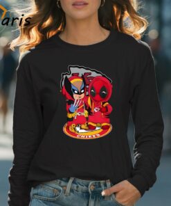 Kansas City Chiefs Marvel Wolverine Deadpool True Friends T shirt 4