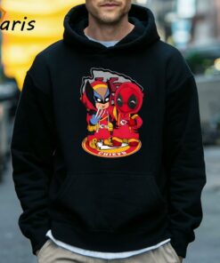 Kansas City Chiefs Marvel Wolverine Deadpool True Friends T shirt 5