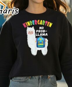 Kindergarten No Prob Llama First Day Of School T shirt 3