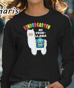 Kindergarten No Prob Llama First Day Of School T shirt 4