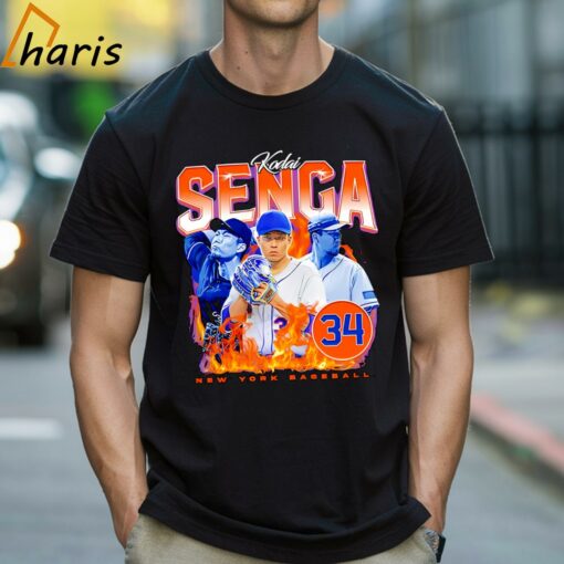 Kodai Senga New York Mets Lightning Retro Mets Shirt