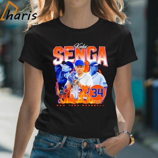 Kodai Senga New York Mets Lightning Retro Mets Shirt