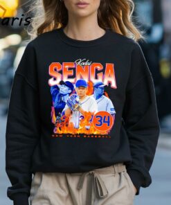 Kodai Senga New York Mets Lightning Retro Mets Shirt 3