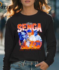 Kodai Senga New York Mets Lightning Retro Mets Shirt 4