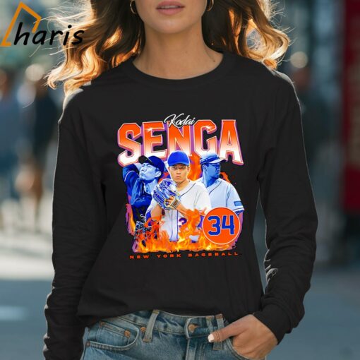 Kodai Senga New York Mets Lightning Retro Mets Shirt