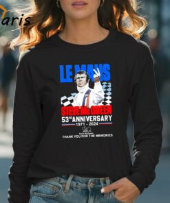 Le Mans Steve Mc Queen 53rd Anniversary 1971 2024 Thank You For The Memories Signature T shirt 4
