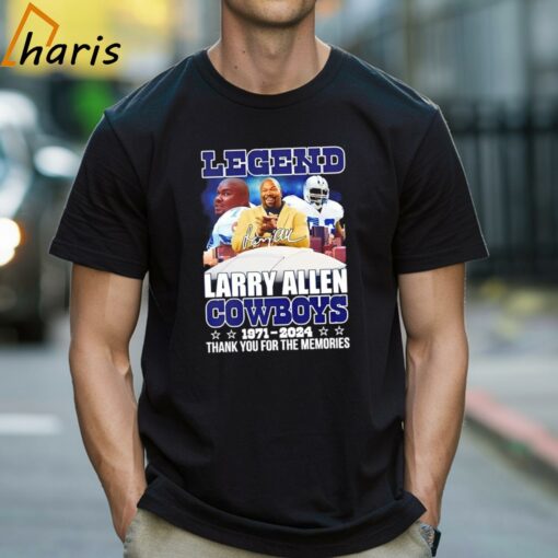 Legend Larry Allen Dallas Cowboys 1971-2024 Thank You For The Memories T-Shirt