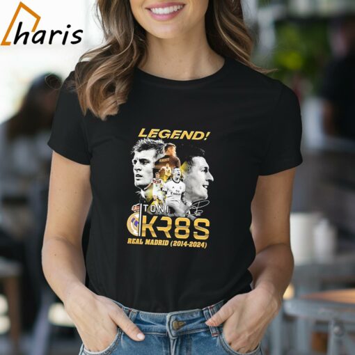 Legend Real Madrid Toni Kroos Kr8S 2014-2024 Signatures T-Shirt