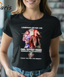 Legends Never Die Carl Jeffrey Snare 1959-2024 Thank You For The Memory Shirt