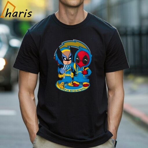 Los Angeles Chargers Marvel Wolverine Deadpool True Friends T-Shirt