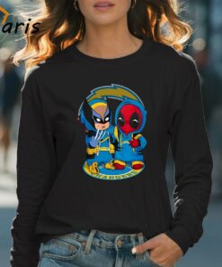 Los Angeles Chargers Marvel Wolverine Deadpool True Friends T Shirt 4