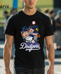 Los Angeles Dodgers Snoopy Charlie Brown Woodstock The Peanuts Baseball Shirts