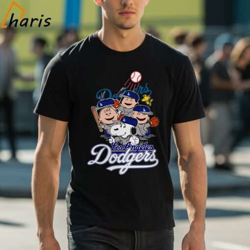 Los Angeles Dodgers Snoopy Charlie Brown Woodstock The Peanuts Baseball Shirts