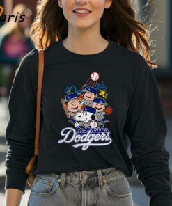Los Angeles Dodgers Snoopy Charlie Brown Woodstock The Peanuts Baseball Shirts 4