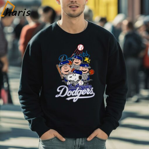 Los Angeles Dodgers Snoopy Charlie Brown Woodstock The Peanuts Baseball Shirts