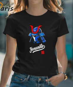 Los Angeles Dodgers Yoshinobu Yamamoto 18 Samurai Helmet Shirt