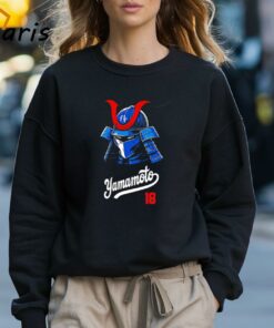 Los Angeles Dodgers Yoshinobu Yamamoto 18 Samurai Helmet Shirt 3