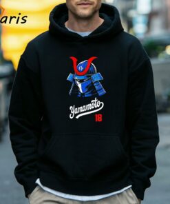 Los Angeles Dodgers Yoshinobu Yamamoto 18 Samurai Helmet Shirt 5