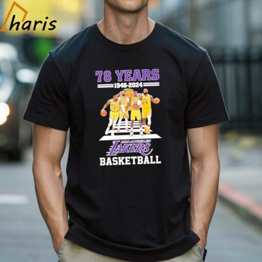 Los Angeles Lakers 78 Years Of The Memories And Achievements 1946-2024 T-Shirt