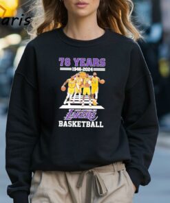 Los Angeles Lakers 78 Years Of The Memories And Achievements 1946 2024 T Shirt 3