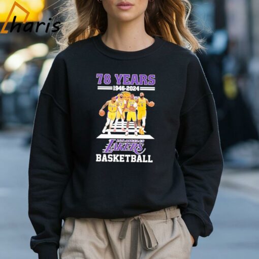 Los Angeles Lakers 78 Years Of The Memories And Achievements 1946-2024 T-Shirt