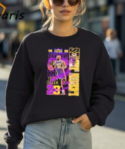 Los Angeles Lakers No 23 LeBron James True King Fan T shirt 4