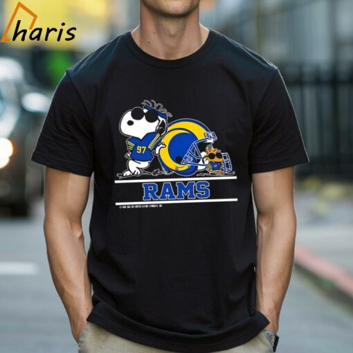 Los Angeles Rams Snoopy Football Captain Peanuts Team 2024 T-shirt