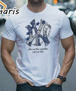 MLB Floral Blue Star Yankees T-Shirt