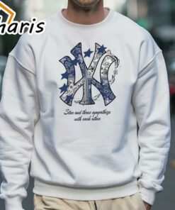 MLB Floral Blue Star Yankees T Shirt 5