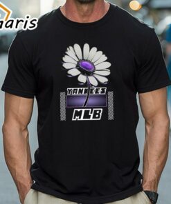 MLB Floral Daisy Purple Yankees T-Shirt